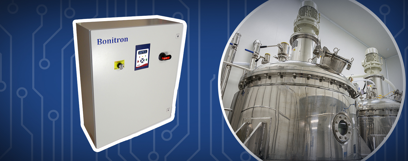 Bonitron UPD Cabinet next to extrusion proccess example